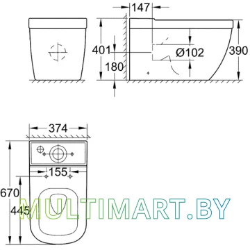 Унитаз Grohe Euro 39338000 картинка 3